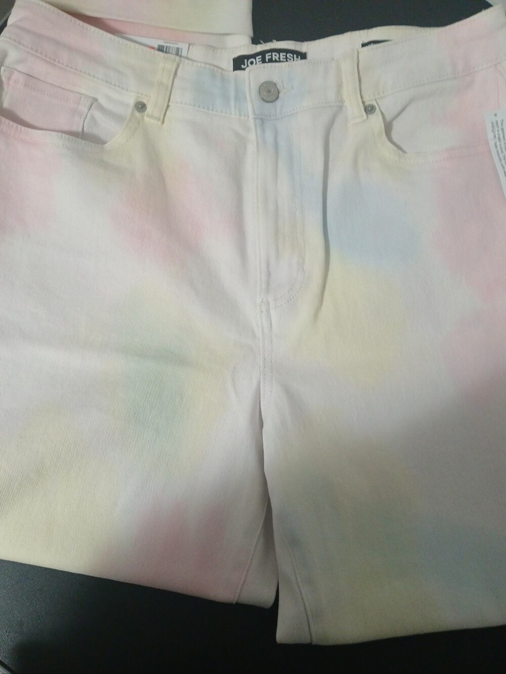 Joe Fresh Women's Pastel Tie-Dye White Jeans 32"